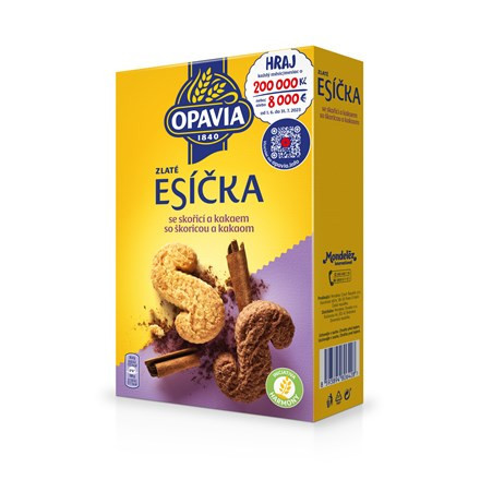 Sušenky Esíčka skořice a kakao Opavia 220g / prodej po balení