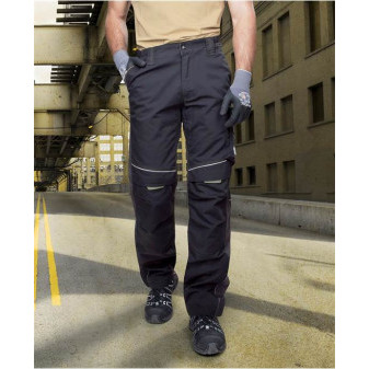 Kalhoty do pasu URBAN černo-šedé - zkrácené, vel. L | H6420/L