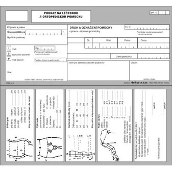 Tiskopis NEM. Poukaz na léčeb. a ortopedickou pomůcku 100 listů v bloku