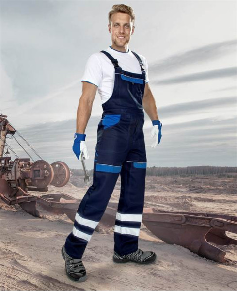 Kalhoty s laclem ARDON®COOL TREND s reflex. pruhy tmavě modré-světle modré | H8932/62