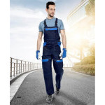 Kalhoty s laclem ARDON®COOL TREND tmavě modré-světle modré prodloužené | H8428/3XL