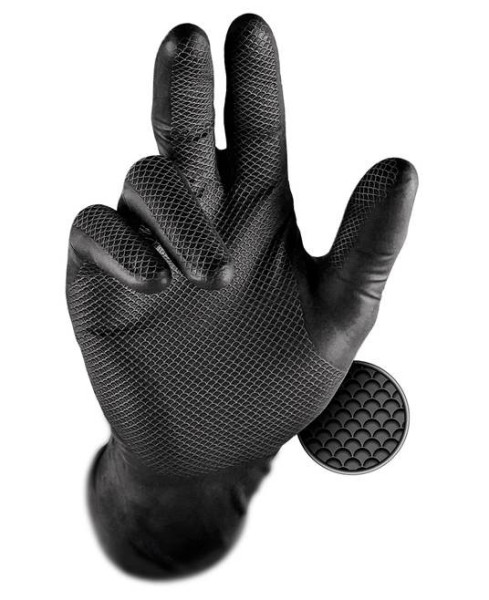 Jednorázové rukavice GRIPPAZ® 246A BLACK 09/L | A5030/09