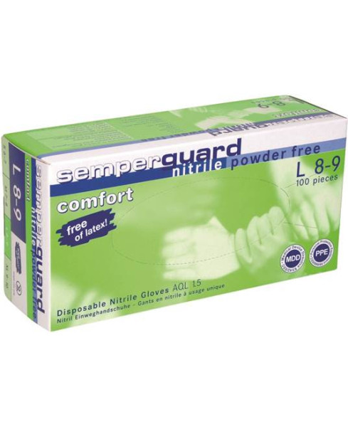 Jednorázové rukavice SEMPERGUARD® Comfort 07/S - nepudrované - modré | A5051/07
