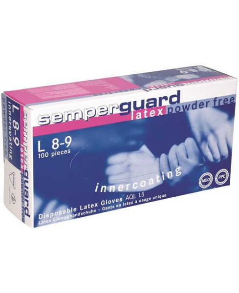 Jednorázové rukavice SEMPERGUARD® LATEX IC 07/S - nepudrované | A5063/07
