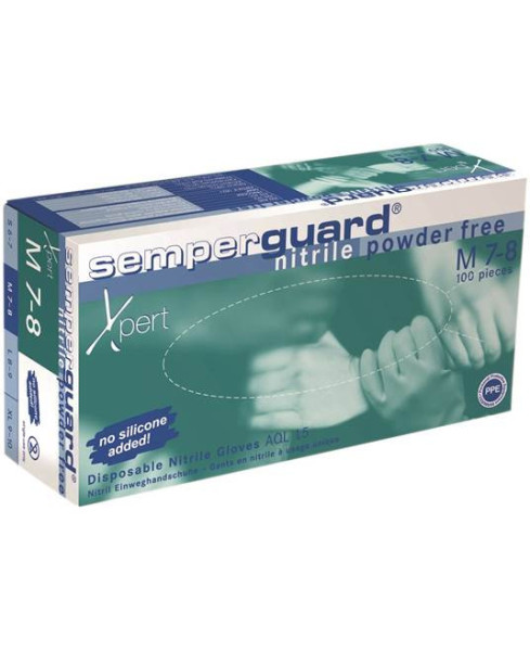 Jednorázové rukavice SEMPERGUARD® XPERT 08/M - nepudrované - modré | A5055/08