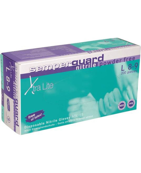 Jednorázové rukavice SEMPERGUARD® Xtra Lite 10/XL - nepudrované - levandulově modrá | A5050/10