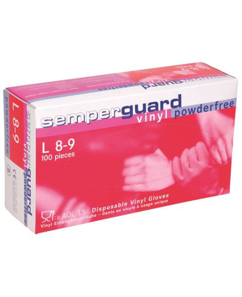 Jednorázové rukavice SEMPERGUARD® VINYL 09/L - nepudrované - čiré | A5054/09