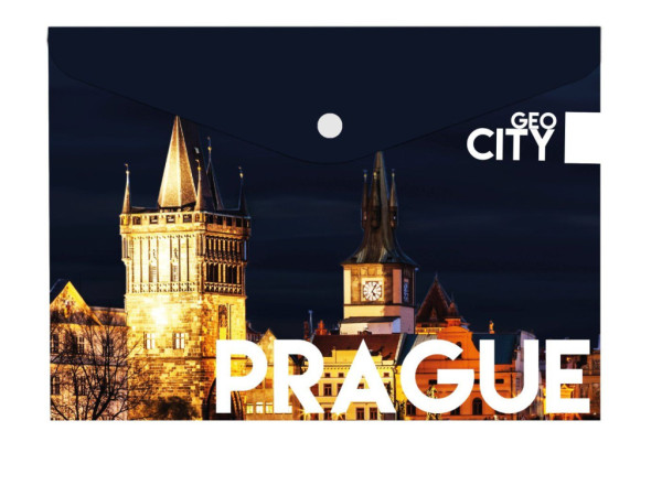 Obálka psaníčko A4 s drukem Geo City Prague   DOPRODEJ