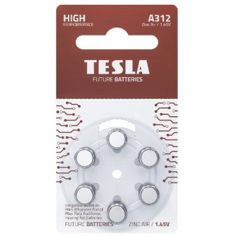 Baterie Tesla A312 - HEARING AID (PR41) 6ks