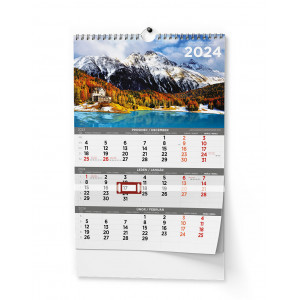 Kalendář nástěnný A3 tříměsíční Obrázkový BNC8
