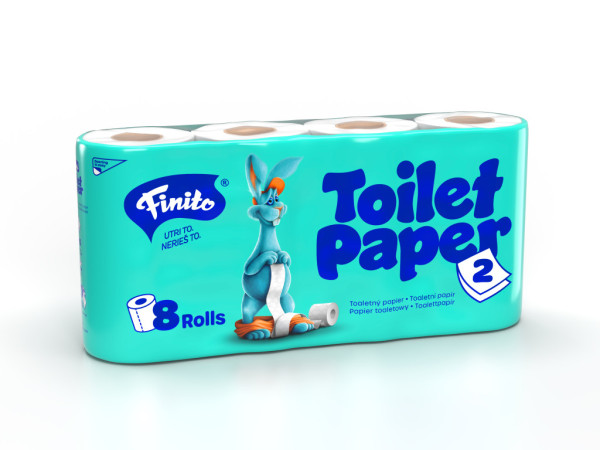 Toaletní papír Finito 2vrs. 100% celuloza 18m 8ks / prodej po balení