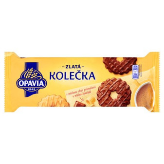 Sušenky Zlaté kolečka s máslem polomáčené Opavia 146g / prodej po balení