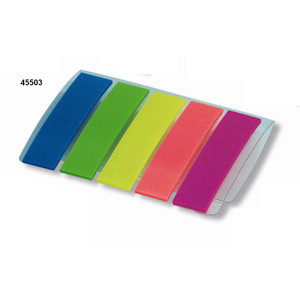 Záložky samolepící 12x48,5mm 5 neon barev 5x20 listů