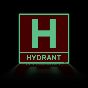 Označení hydrantu Plast 300 x 300 mm tl. 1.1 mm - fotoluminiscenční - Kód: 10203
