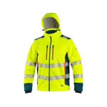 Bunda CXS BEDFORD, výstražná, pánská, softshell, žluto-petrolová, vel. 2XL | 1117-006-180-96