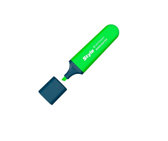 Zvýrazňovač Centropen highlighter style 6252 zelený klínový hrot 1-4,6mm