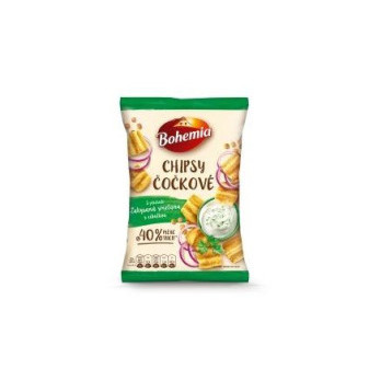 Chipsy Bohemia čočkové zakysaná smetana s cibulkou 65g / prodej po balení