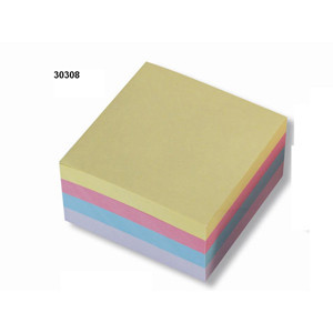 Bloček samolepící 76x76mm 4 pastel barvy 4x100 listů Concorde