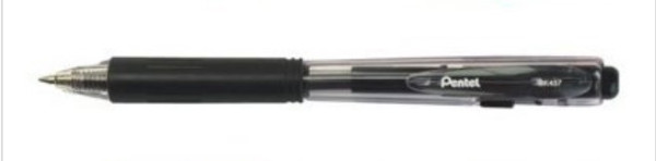 Kuličkové pero Pentel BK437 0,5mm černé tělo čiré