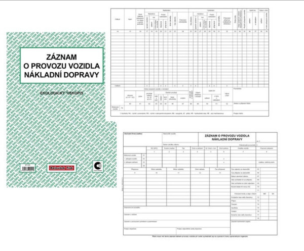 Tiskopis Záznam o provozu vozidla nákl. dopravy A4 stazka 50 listů BALOUŠEK ET210