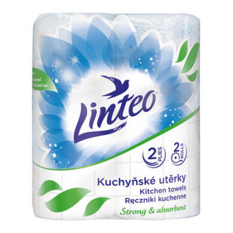 Utěrky papírové kuchyňské 2vrs. 2ks Linteo Satin