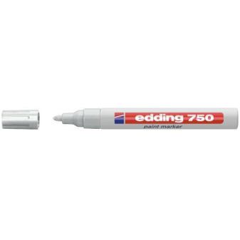 Popisovač Edding 750 lakový bílý válcový hrot 2-4mm