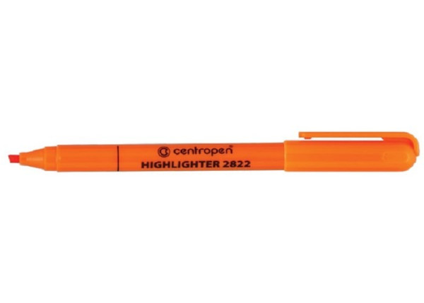 Zvýrazňovač Centropen 2822 oranžový klínový hrot 1–3mm