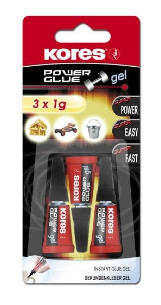 Lepidlo vteřinové 3x1g Kores Power glue