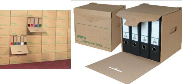 Sběrný box 325x295x325mm EMBA TYP I/4 H/H na 4 pořadače zelený tisk