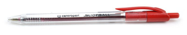 Kuličkové pero Centropen Slide ball 2225 click 0,3mm červené