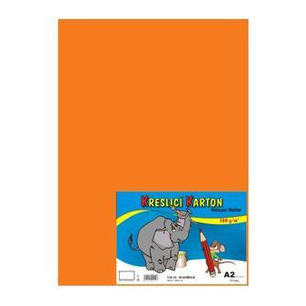 Kreslící karton A2/180g 10 listů oranžový