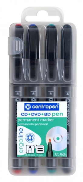 Popisovač Centropen 4606/4 CD/DVD/BD 4 barvy