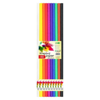 Krepový papír Junior Classic 50x200cm sada 10ks barev