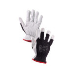 Kombinované rukavice TECHNIK PLUS, černo-bílé, vel. 07 | 3210-009-801-07