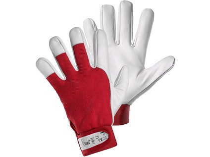 Kombinované rukavice TECHNIK, červeno-bílé, vel.