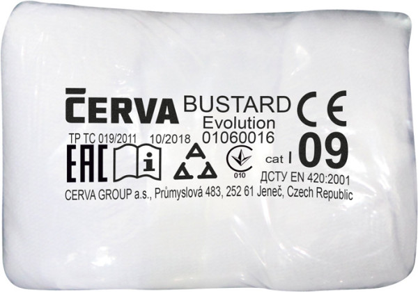 BUSTARD EVO VAM rukavice+PVC terč bílá 7