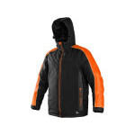 Bunda  CXS BRIGHTON, zimní, černo-oranžová, vel. 4XL | 1210-078-803-98