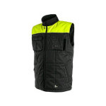 Pánská zimní vesta SEATTLE, fleece, černo-žlutá, vel. M | 1310-002-802-93