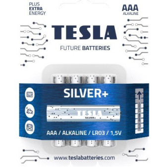 Baterie Tesla SILVER+ Alkalické AAA (LR03, mikrotužkové) 4ks