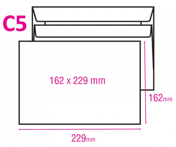 Obálka C5 samolepící 1000ks /odběr pouze po balení