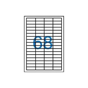 Etikety 48,5x16,9mm 4řadé 68etiket na archu 100listů Victoria ILC