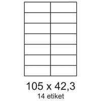 Etikety 105x42,3mm 2řadé 14etiket na archu 100listů Labels