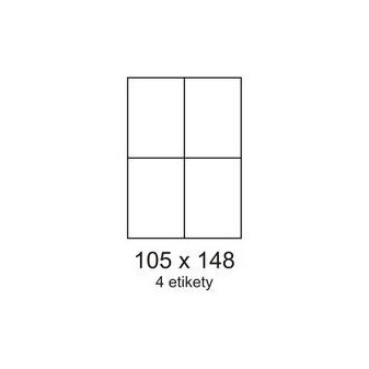 Etikety 105x148,5mm 4etikety na archu 100listů Labels