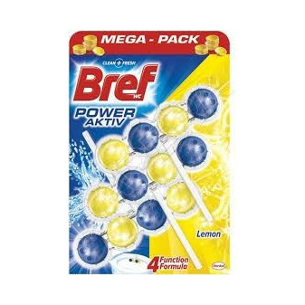 WC závěs kuličky Bref Power Aktiv Lemon 3x50g