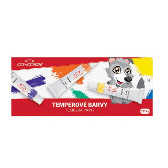 Barvy temperové 12x12ml