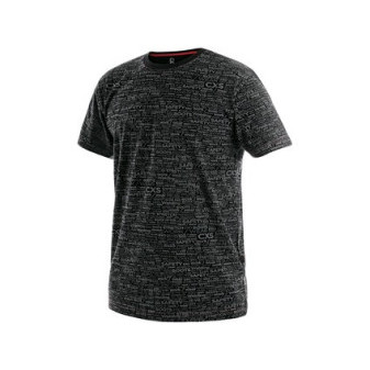 Tričko CXS DARREN, krátký rukáv, potisk CXS logo, černé, vel.