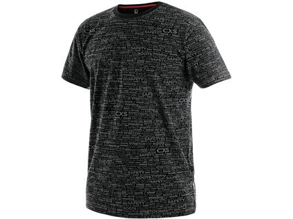 Tričko CXS DARREN, krátký rukáv, potisk CXS logo, černé, vel. S