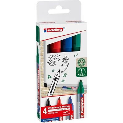 Popisovač Edding 360/4 na bílé tabule 4 barvy válcový hrot 1,5-3mm