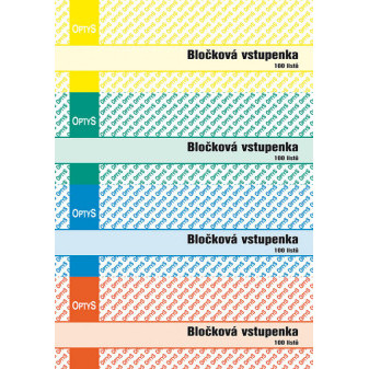 Bločková vstupenka 14x5cm 100 listů OPTYS 1267