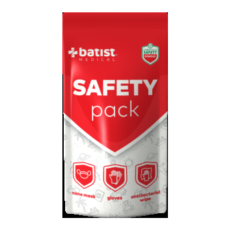 SAFETY pack maska+rukavice+ubrousek 3v1